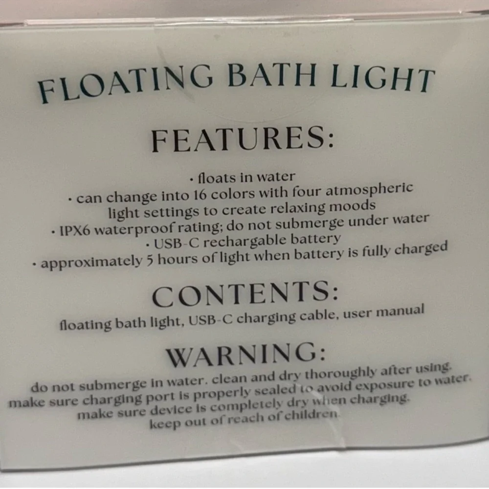 3 for $15 SALE Target Bullseye Sphere Relaxing Floating Bath Light, 16 colors